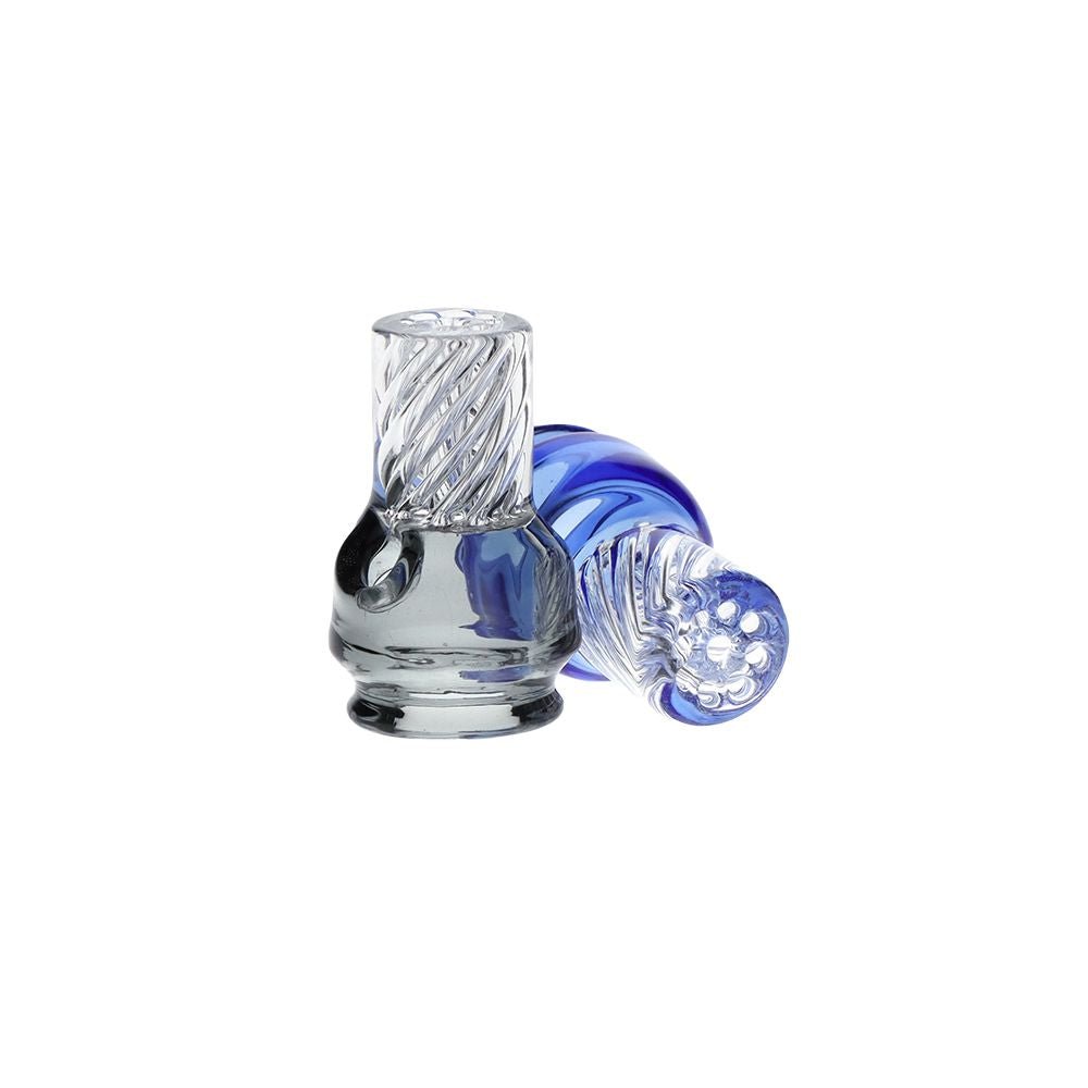 Pulsar Vortex Glass Mouthpiece Attachement for Puffco Pivot w/ Display Stand - Colors Vary - Image 5